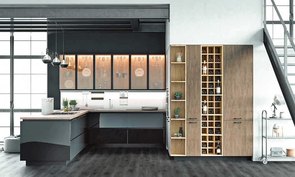 kuhnya loft glass