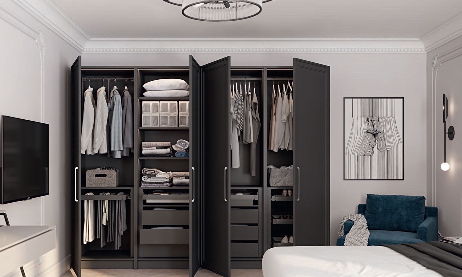 ГАРДЕРОБНЫЙ ШКАФ ELITE ANTHRACITE