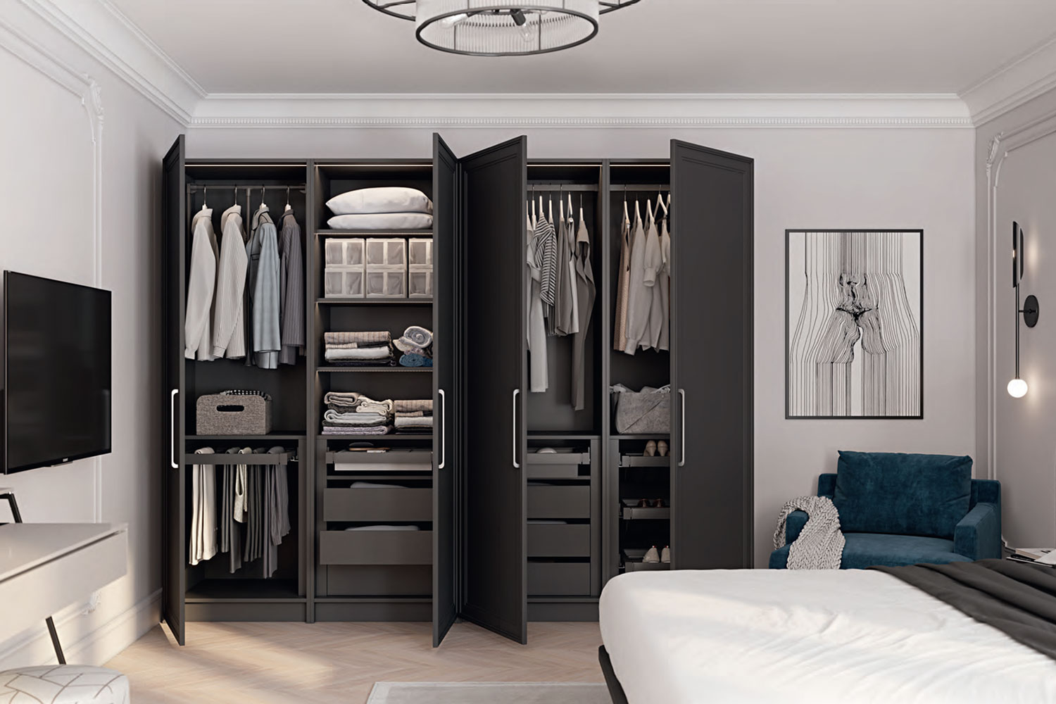 ГАРДЕРОБНЫЙ ШКАФ ELITE ANTHRACITE